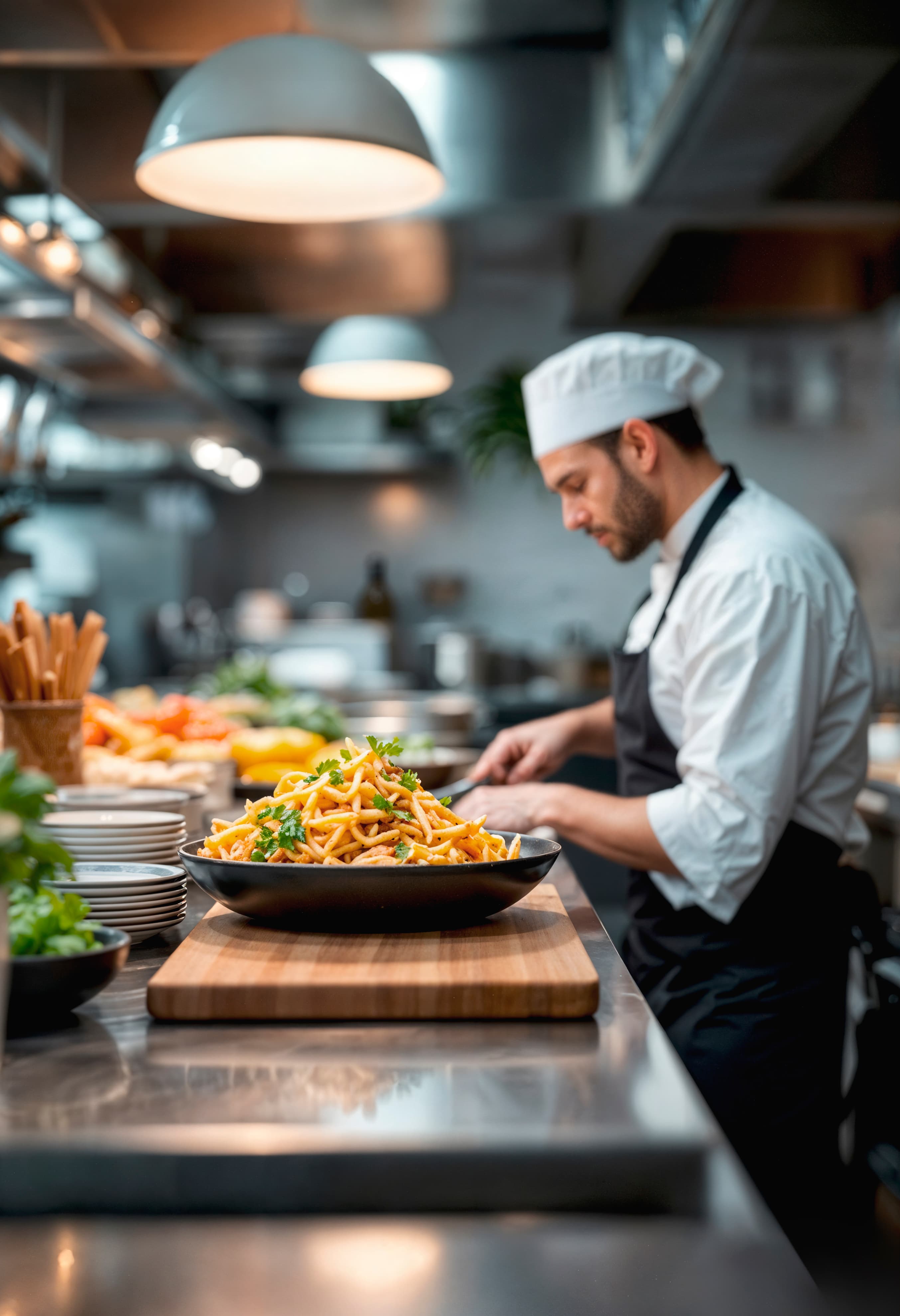 Chef in kitchen